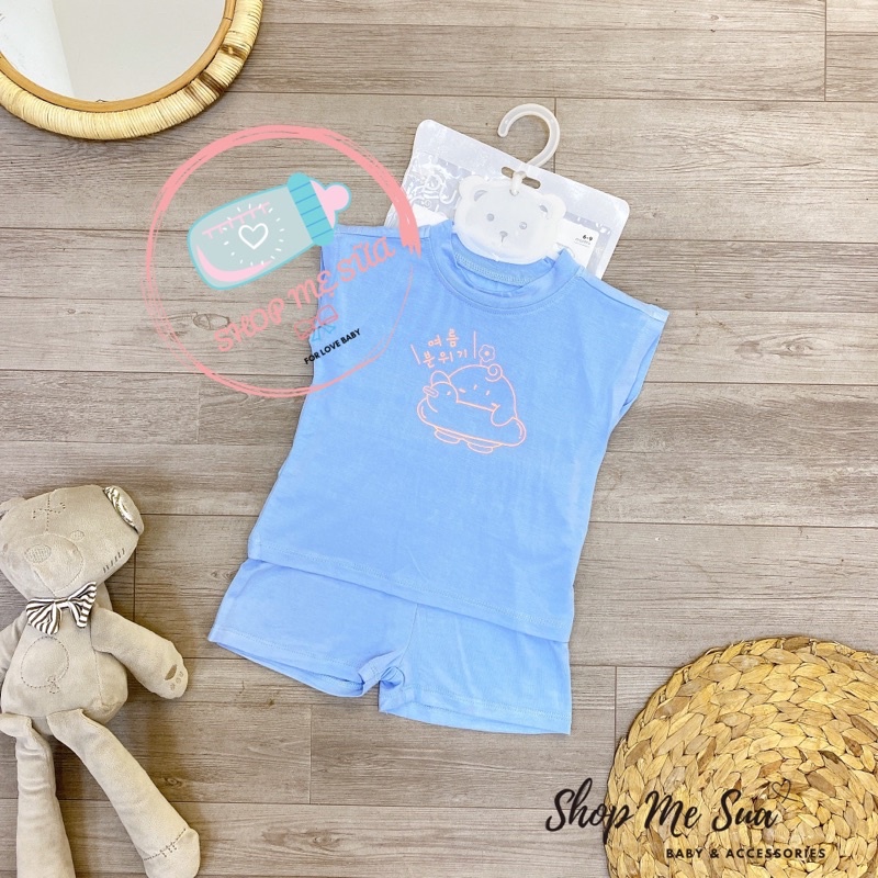 PUNCHUN Bộ Cộc Sát Nách Cho Bé Chất Liệu Cotton