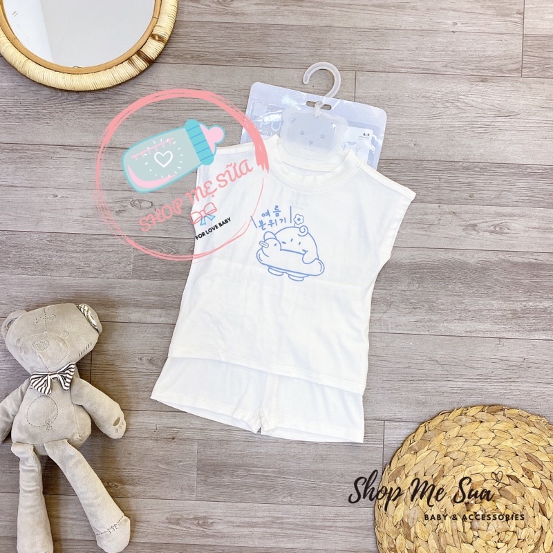 PUNCHUN Bộ Cộc Sát Nách Cho Bé Chất Liệu Cotton