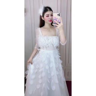 ĐẦM LƯỚI KIM TUYẾN KẾT LÁ LÔNG VŨ (hình thật)