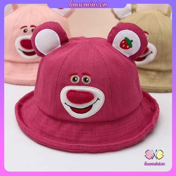 Gấu dâu mũ che nắng cho bé chống nắng