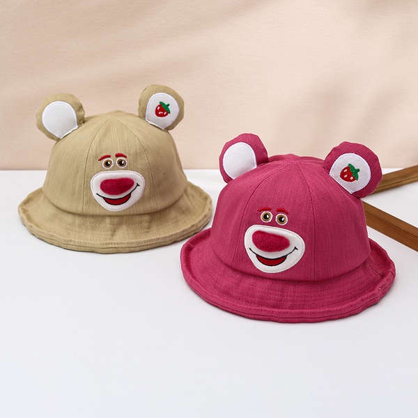Gấu dâu mũ che nắng cho bé chống nắng