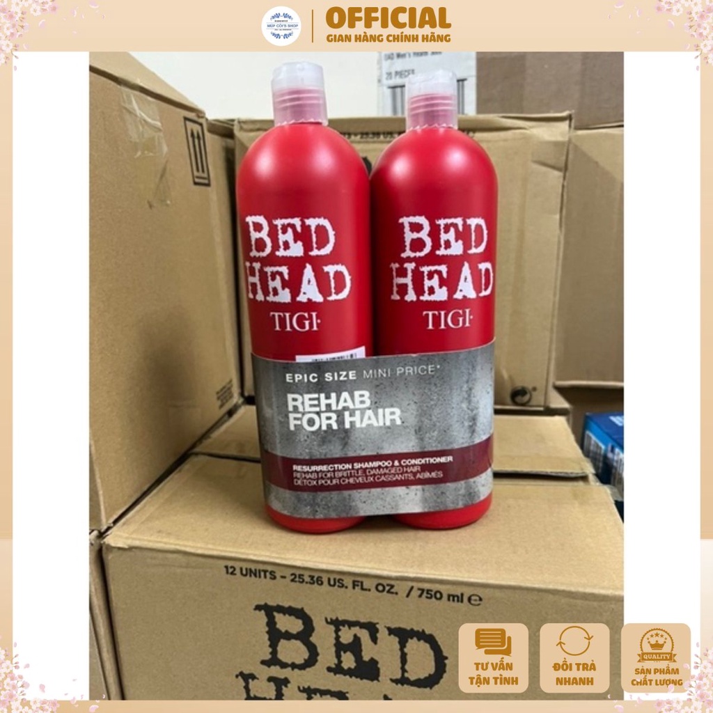 Cặp gội xả Tigi đỏ 750ml