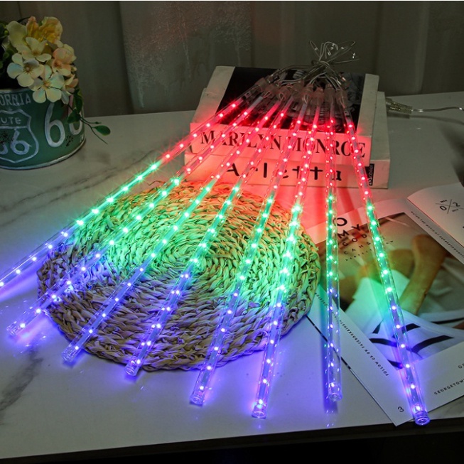 💥Giao Hỏa Tốc💥 BỘ ĐÈN LED SAO BĂNG ĐỦ MÀU 8 ỐNG 50 CM - HIỆU ỨNG GIỌT NƯỚC trang trí cây, rạp cưới Giá Rẻ