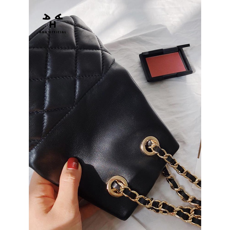 Túi Xách Đeo Vai Phối Dây Xích Kim Cương Tùy Chỉnh Thời Trang