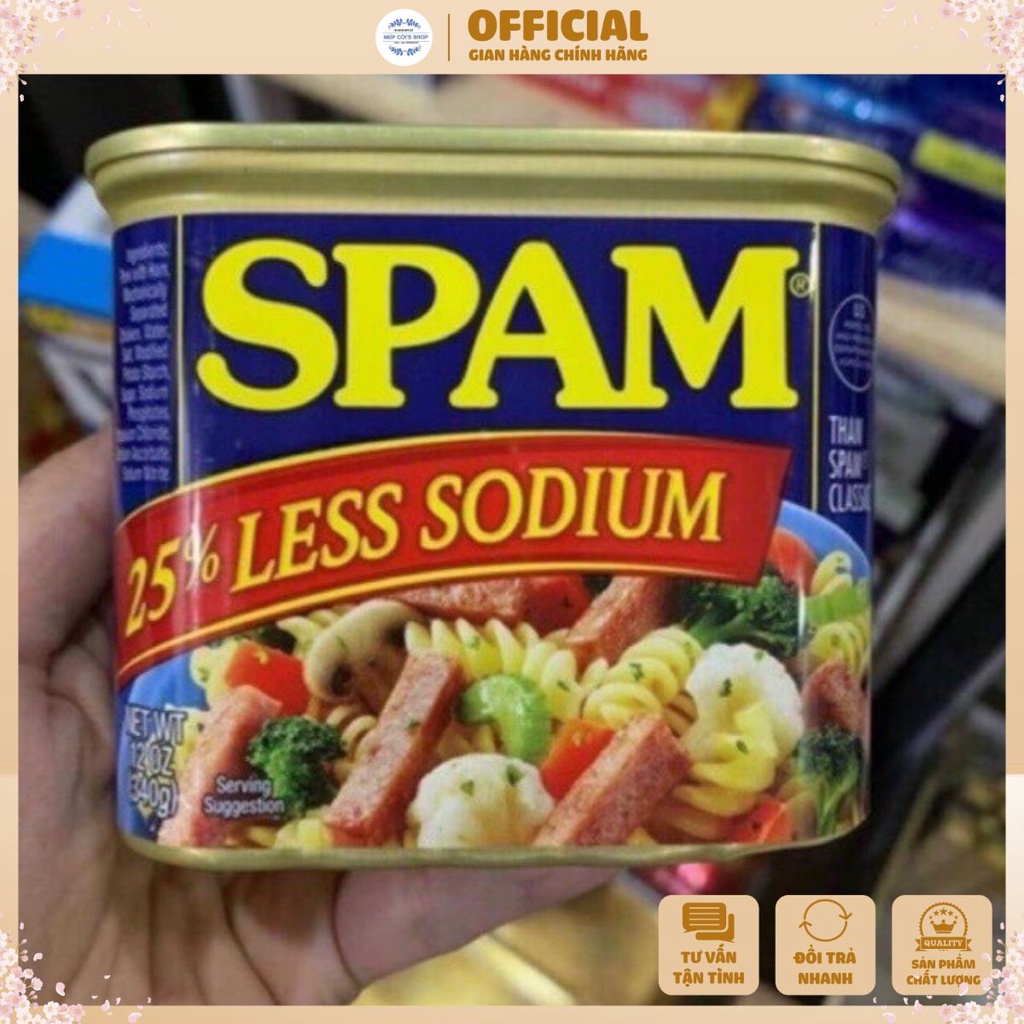 Thịt hộp Spam ít mặn 340gr
