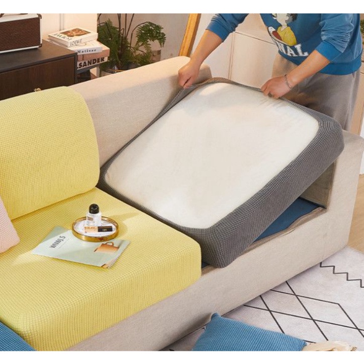 Vải Bọc Đệm Sofa Màu Trơn Nhung Gân Cao Cấp Sang Trọng Trang Trí Ghế Sofa Phòng Khách
