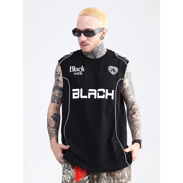 Tanktop BLACH đen trắng