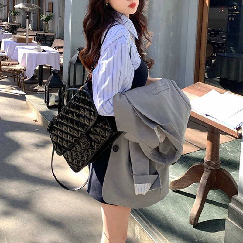 Váy body phối sơ mi dài tay