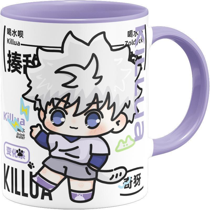 Cốc Sứ In Hình Hunter Qiya Beat Enemy Có Nắp Đậy Và Muỗng Dễ Thương HUNTER×HUNTER Killua Zoldyck