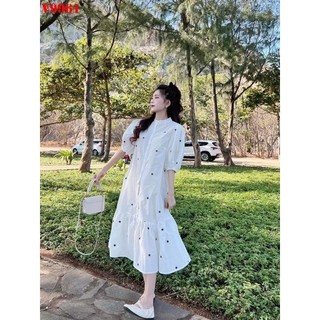 Đầm thô thêu xinh xắn