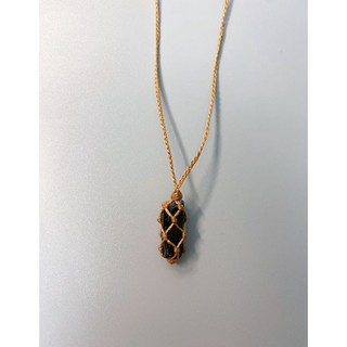 Vòng cổ Black Toumaline đan macrame