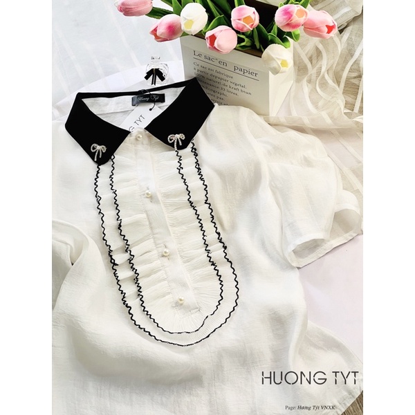 Áo somi ngắn tay thiết kế Diana DESIGN BY HUONGTYT