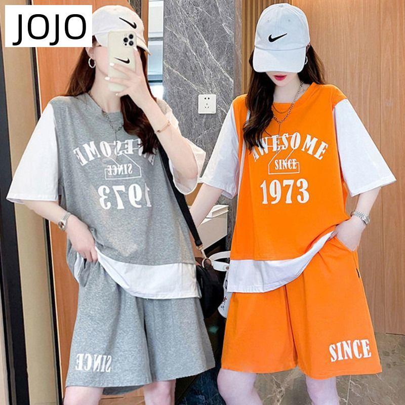 Áo Thun Ngắn Tay Giả Hai Lớp + Quần Lửng Thời Trang Nữ Tính