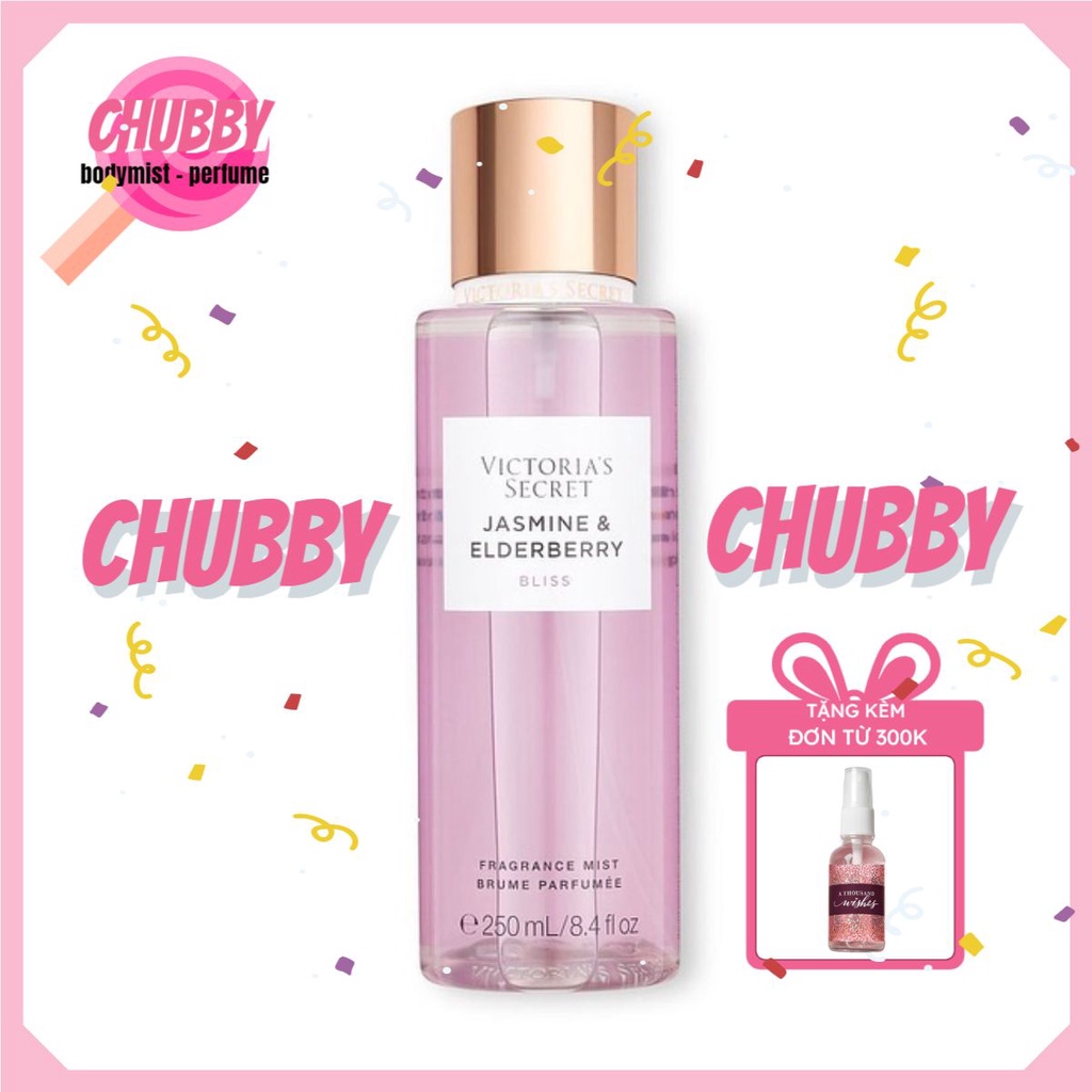 𝙘𝙝𝙪𝙗𝙗𝙮 - Xịt Thơm toàn thân VICTORIA SECRET - JASMINE & ELDERBERRY