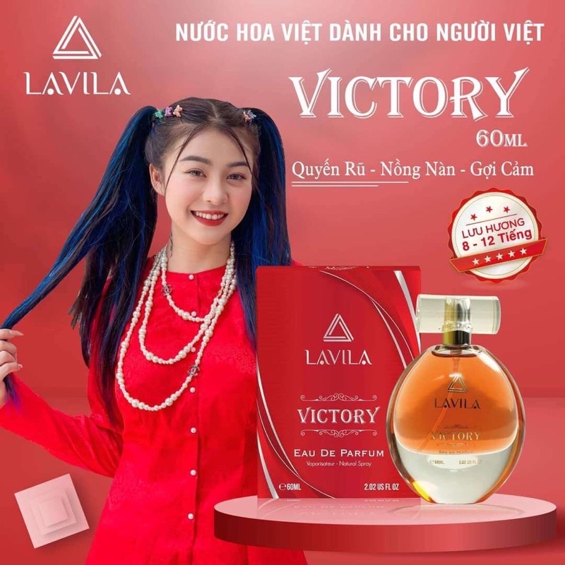 Nước hoa nữ chính hãng LAVILA Victory phong cách quyến rũ, nồng nàn, gợi cảm 60ml - Nước Hoa Lavila 