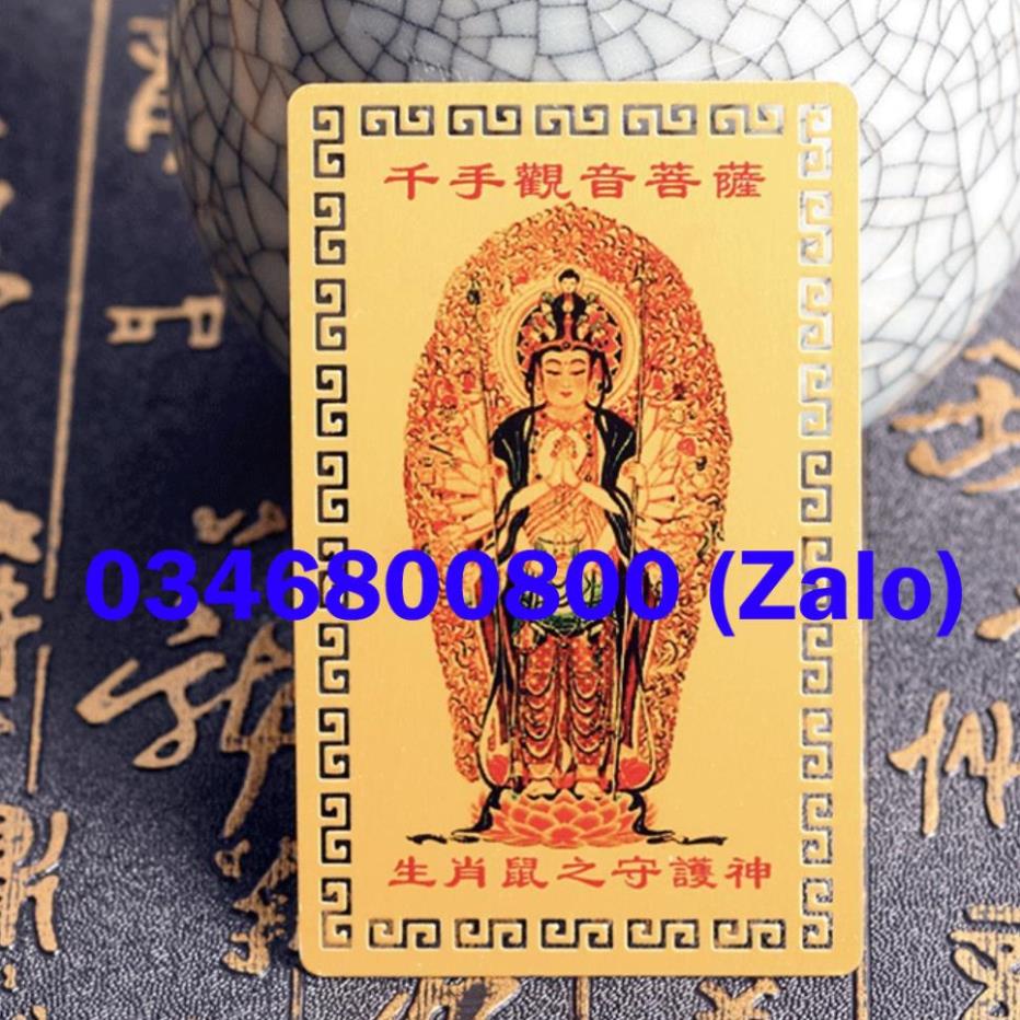 Kim Bài Phật Bản Mệnh 12 Con Giáp - TUỔI TÝ - THIÊN THỦ THIÊN NHÃN may mắn, cầu bình an