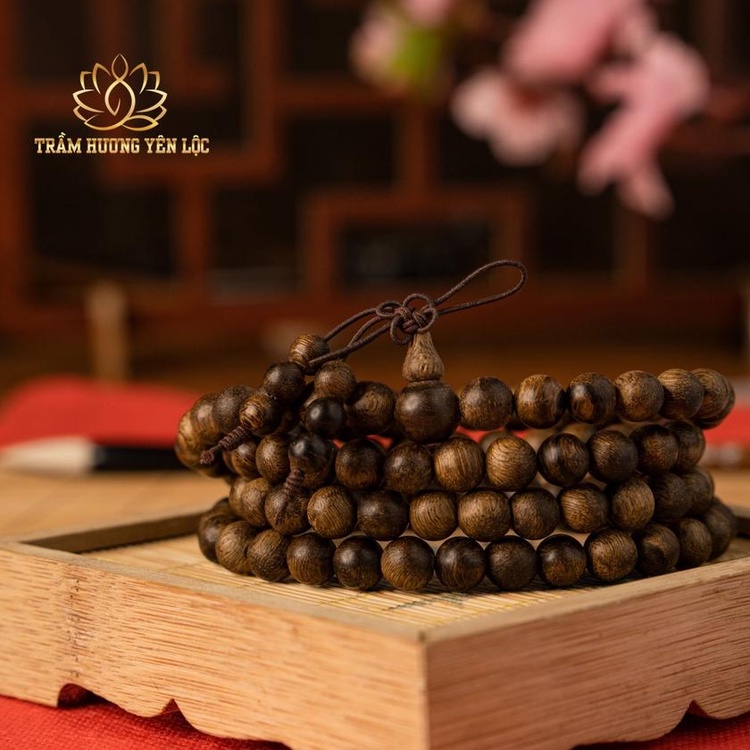Vòng Trầm Indo 108 Hạt - Mùi Thơm Mạnh