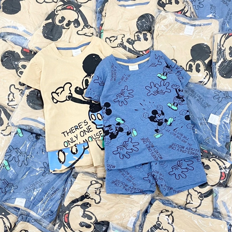 Set 2 bộ cộc tay NEXT mickey bé trai(2/3y đến 7/8y)