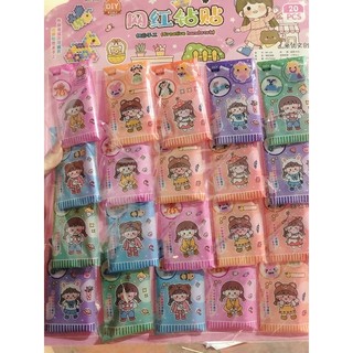 Vỉ 20 bộ sticker đính đá siêu đẹp