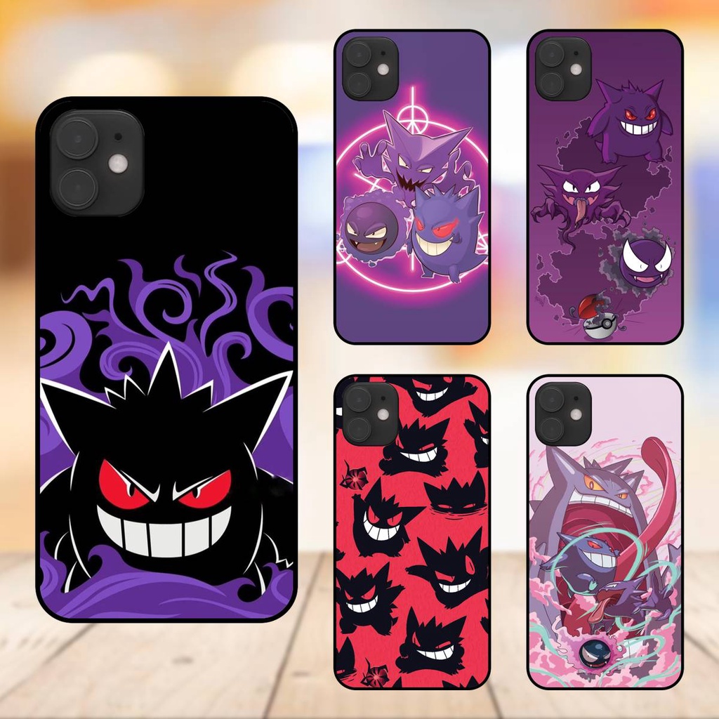 Ốp lưng điện thoại iPhone 11 viền đen Gengar Pokemon