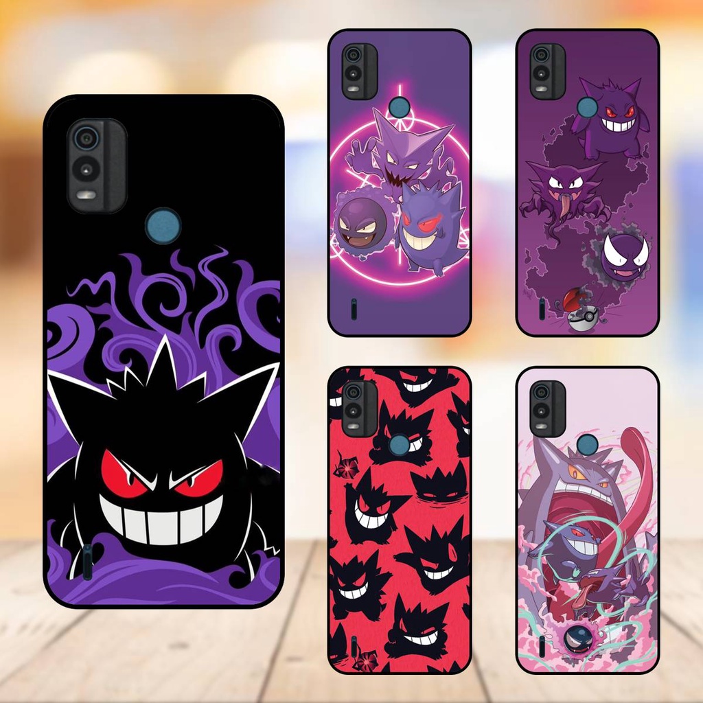Ốp lưng điện thoại Nokia C21 Plus viền đen Gengar Pokemon