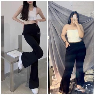 Quần ống loe lưng thun Bigsize mặc siêu hack dáng từ 60kg đến 95kg