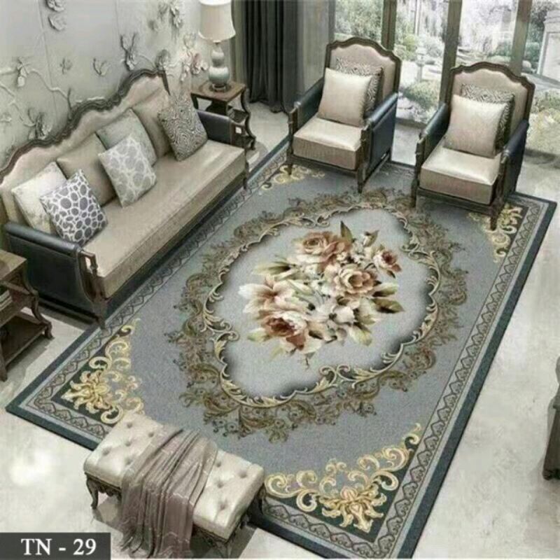 Thảm trải sàn Bali 5D mẫu hoa sen 1m6x2m3 và 2mx3m