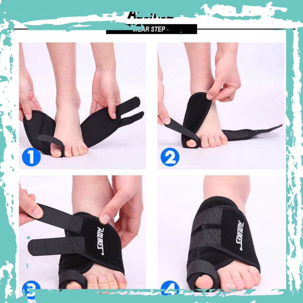 Bảo vệ ngón bàn chân cái Bộ nẹp đánh giá ngón bàn chân cái AOLIKES A-1051 chỉnh hình vẹo correcting belt of thumb ds403