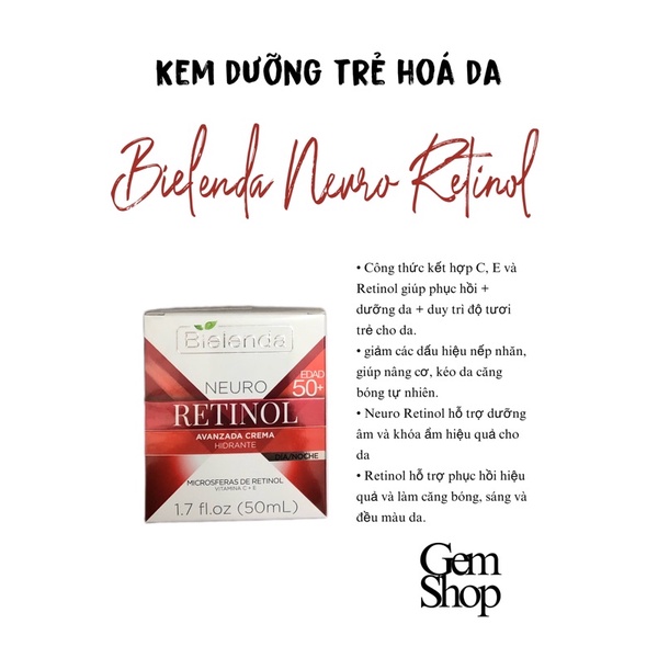 SKem chống lão hóa, dưỡng ẩm Bielenda Neuro Retinol Advanced Moisturizing Face