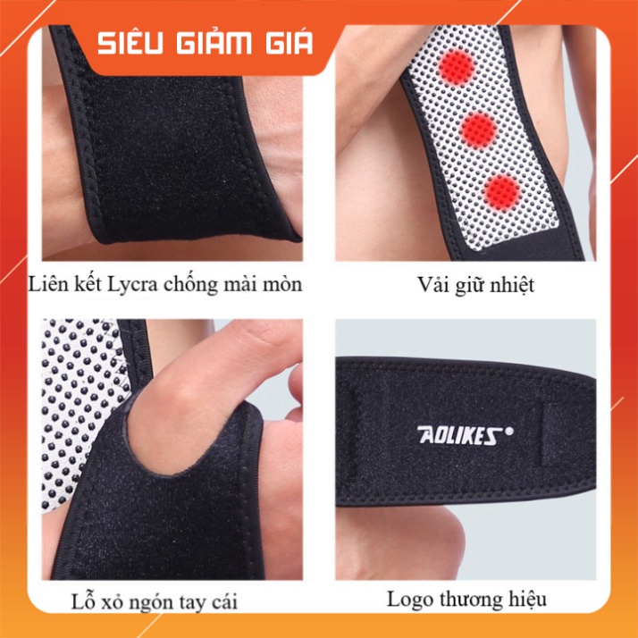 Băng quấn chở che cổ tay AOLIKES-1030 Băng cổ tay đá nóng tương trợ điều trị gặp chấn thương cổ tay dhd43