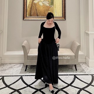 ĐẦM THUN PHỐI LỤA DÁNG DÀI