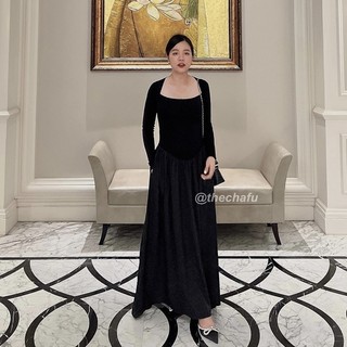 ĐẦM THUN PHỐI LỤA DÁNG DÀI