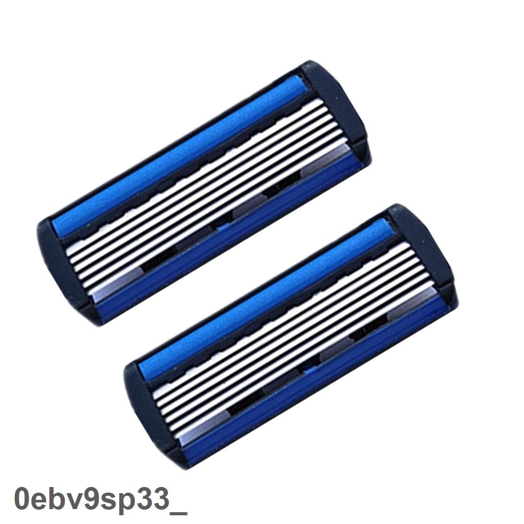Set 12 lưỡi dao cạo râu 6 lớp bằng thép không gỉ màu trắng kèm giá đỡ 1 lưỡi dao cầm tay