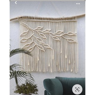 macrame leaf decor, trang trí nhà cửa