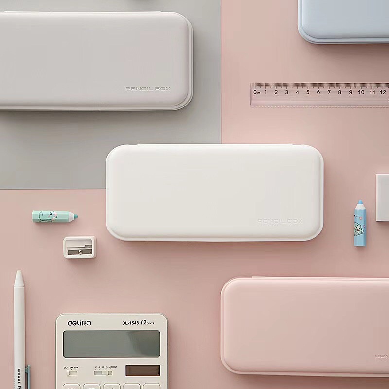 Hộp bút bằng nhựa màu pastel