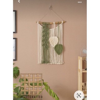 macrame leaf decor, trang trí nhà cửa