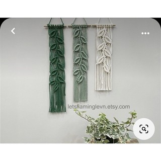 macrame leaf decor, trang trí nhà cửa