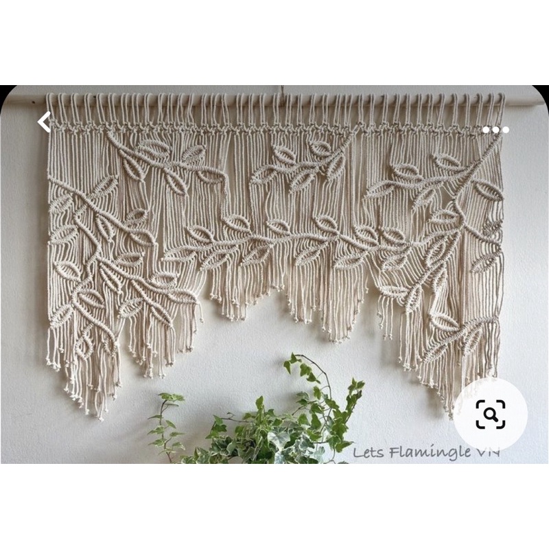 macrame leaf decor, trang trí nhà cửa