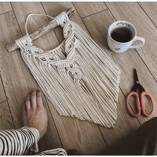 macrame leaf decor, trang trí nhà cửa