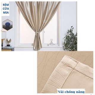 Rèm cửa dán tường, rèm cửa sổ vải gấm cao gấp, shop remcuamia .