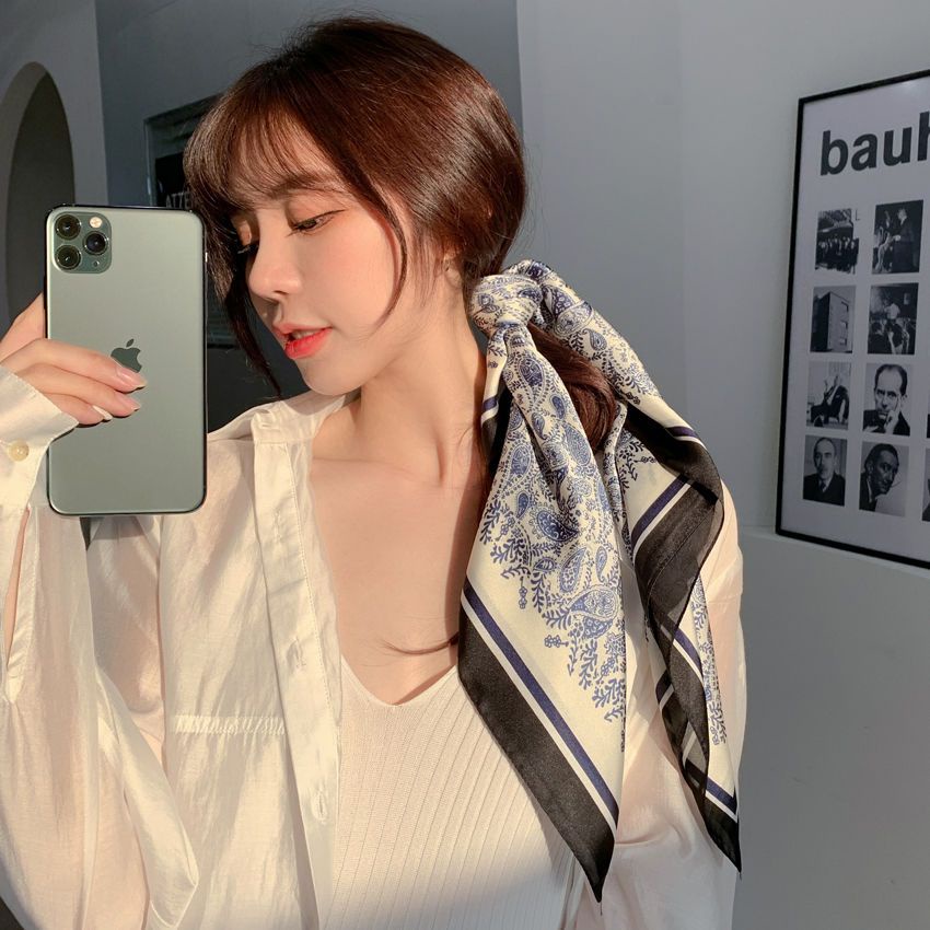 Băng Đô Cài Tóc Lụa Phong Cách Pháp Cổ Điển Thời Trang Cho Nữ 2021 Mới