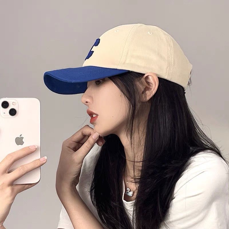 Mũ Lưỡi Trai Thêu Chữ C Phối Màu Tương Phản Thời Trang Xuân Hè Cá Tính