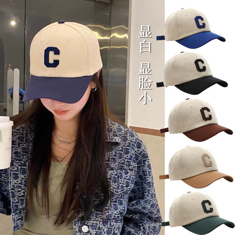 Mũ Lưỡi Trai Thêu Chữ C Phối Màu Tương Phản Thời Trang Xuân Hè Cá Tính