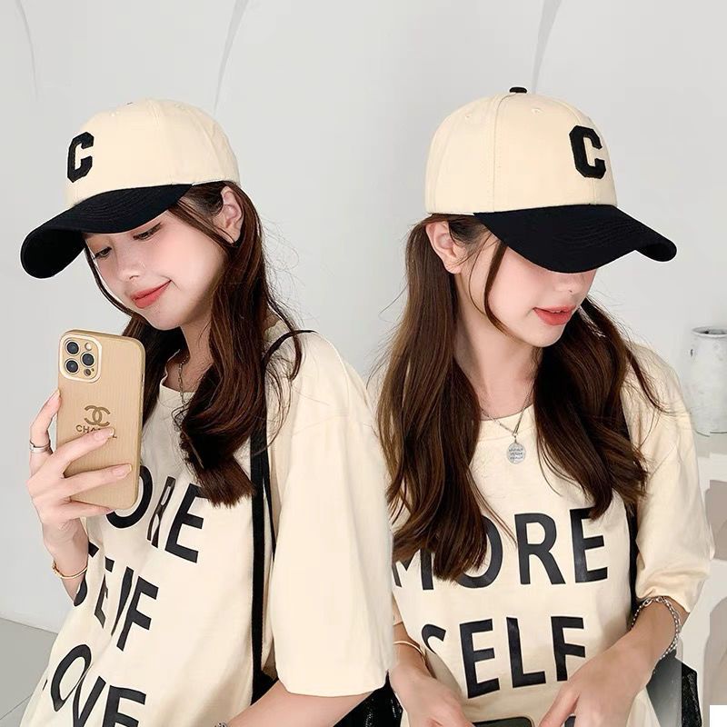 Mũ Lưỡi Trai Thêu Chữ C Phối Màu Tương Phản Thời Trang Xuân Hè Cá Tính