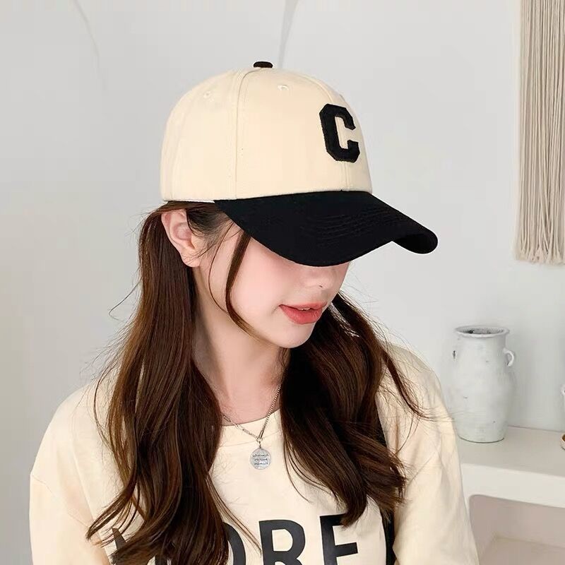 Mũ Lưỡi Trai Thêu Chữ C Phối Màu Tương Phản Thời Trang Xuân Hè Cá Tính