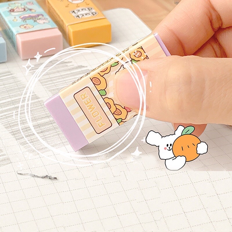 Túi 5 chiếc tẩy hình chữ nhật các màu