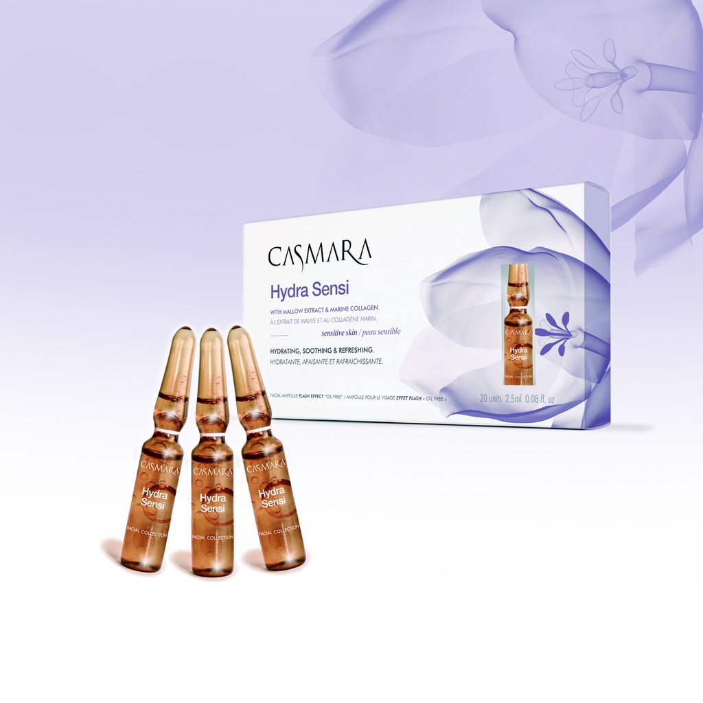 Huyết thanh cấp ẩm làm dịu da Casmara Hydra Sensi Ampoule Flash - 20 ống - Nhập khẩu Tây Ban Nha