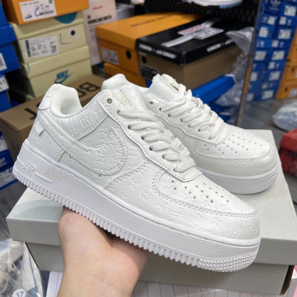 Giày AF1 LV Trắng, Giày thể thao Air Force LV trắng bản cao cấp Full Box Bill.