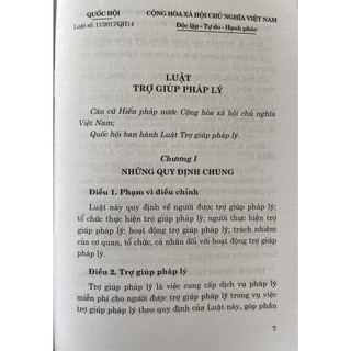 Sách Luật Trợ Giúp Pháp Lý (Hiện Hành)