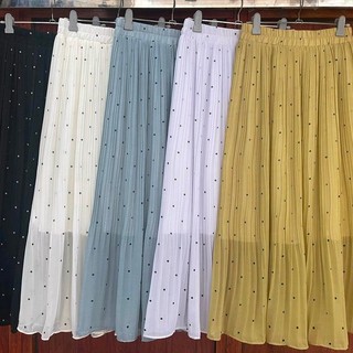 Chân váy voan chấm bi